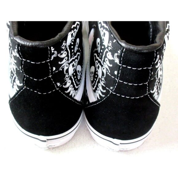 Vans Men's Sk8-Hi Bandana Skulls Black White Canvas Suede Skate shoes Sizes NIB - Picture 5 of 5